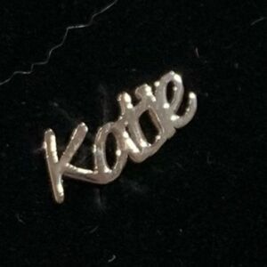 Silver Plated Personalized Name Crawler Button Earring